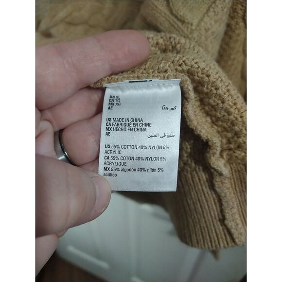 Charter Club Woman XL Sweater Brown Turtleneck Cable Knit Cabin Core - Picture 5 of 8